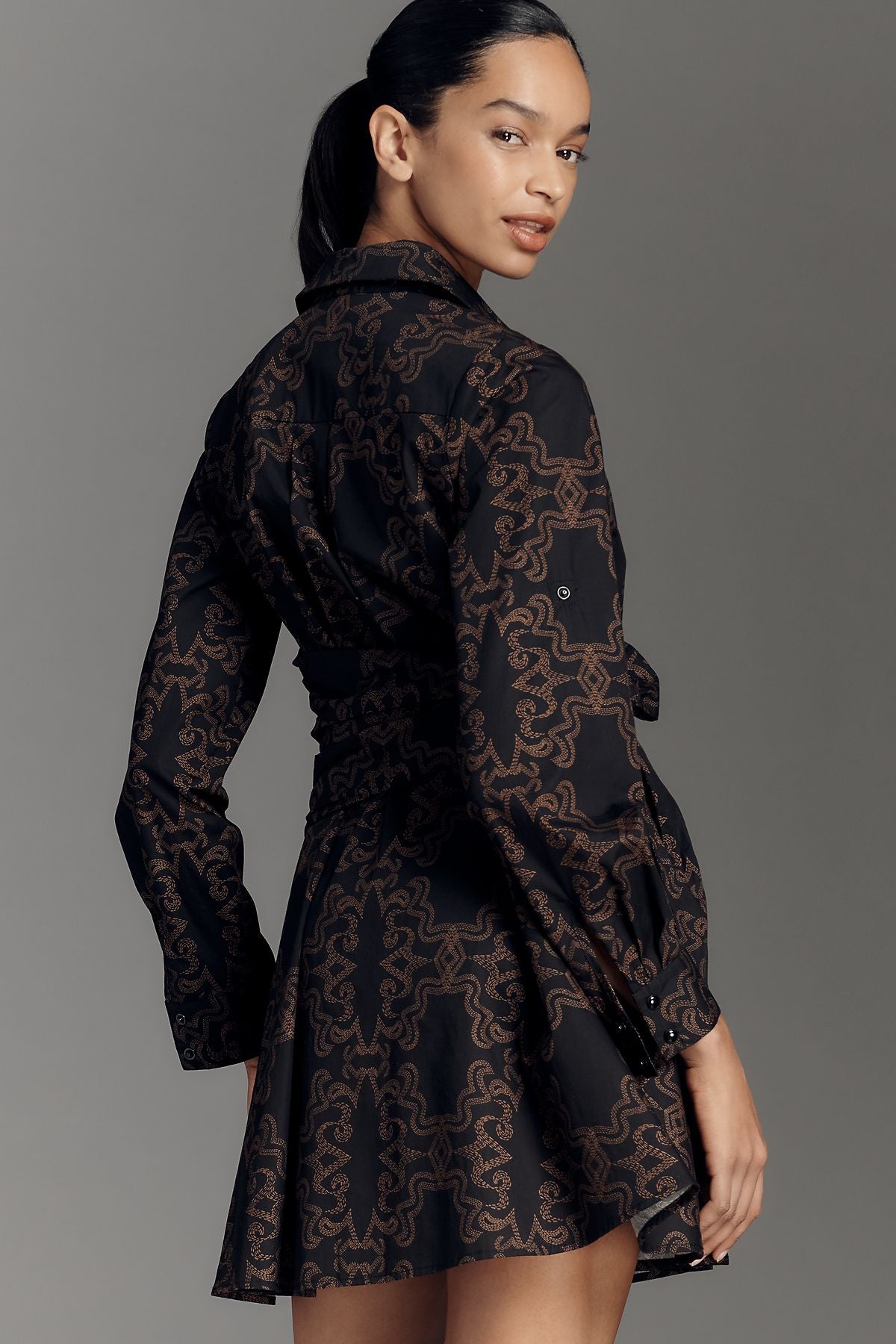 Hutch Anja Long-Sleeve Mini Shirtdress
