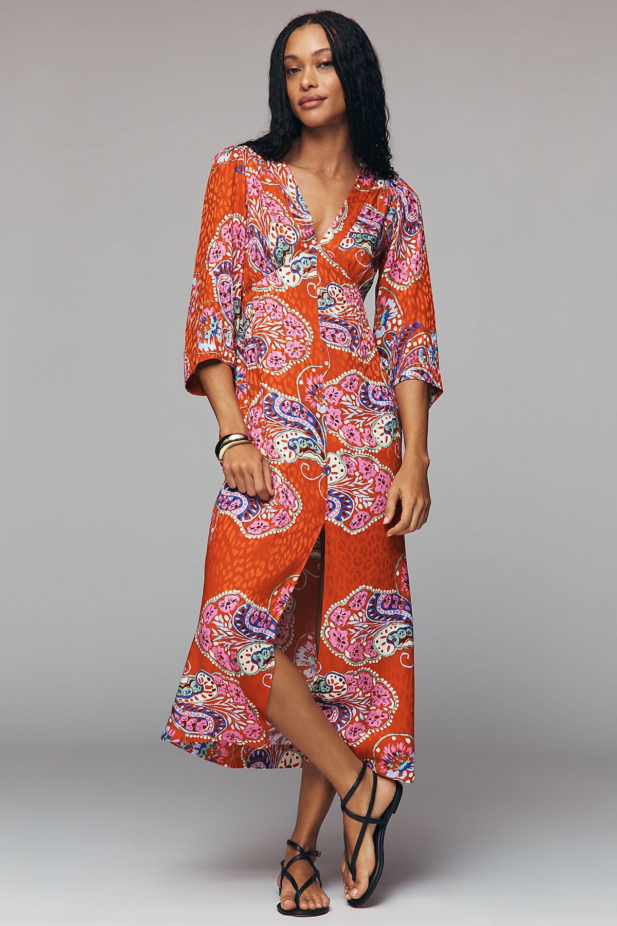 RIXO Petite Dahlia Midi Dress