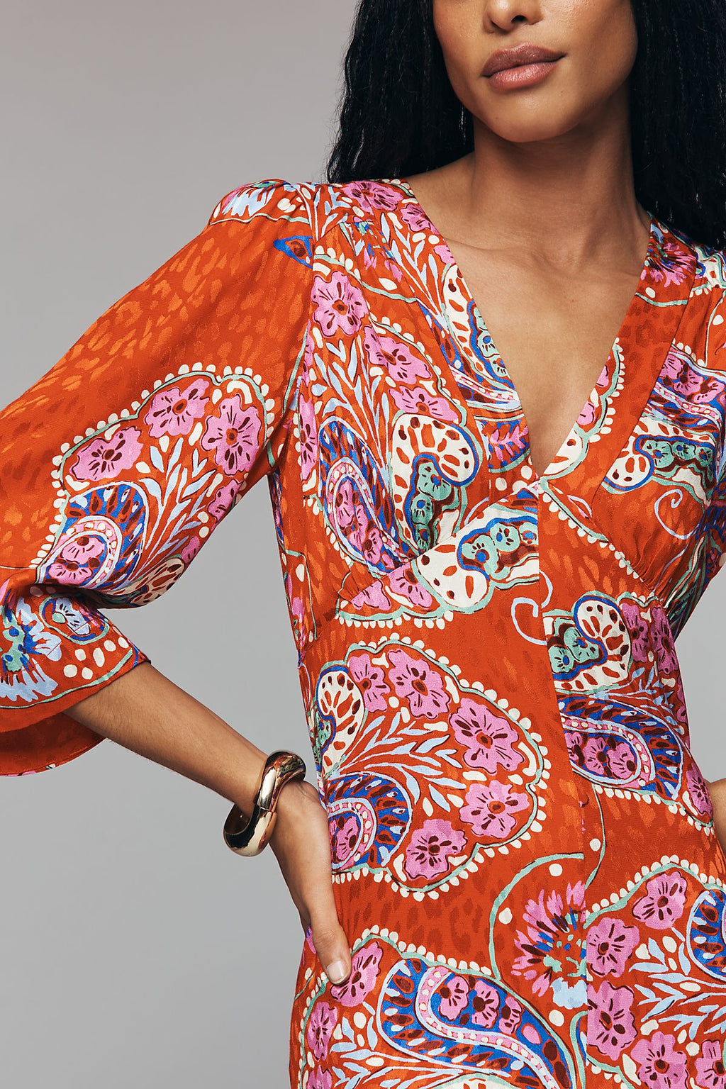 RIXO Petite Dahlia Midi Dress