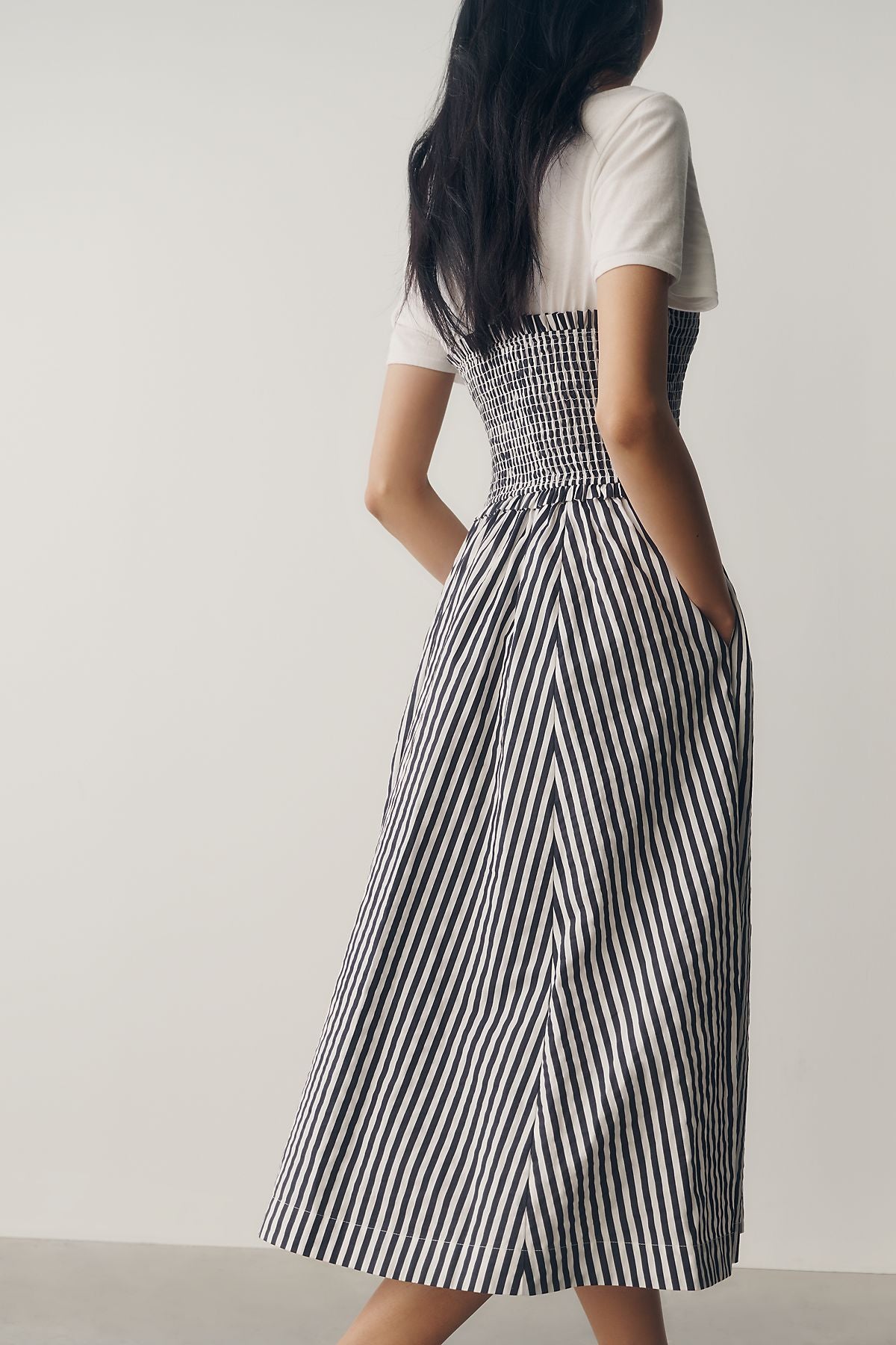 Maeve 100% Cotton Twofer Fit & Flare Dress