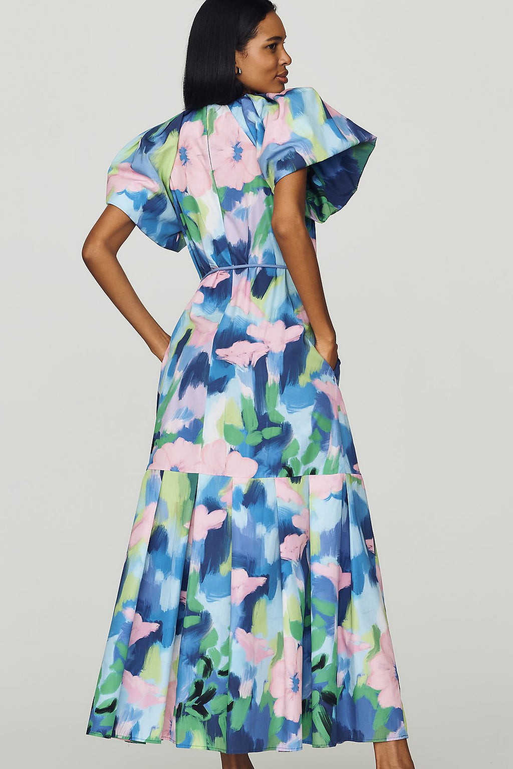 De Loreta Short-Sleeve Maxi Dress