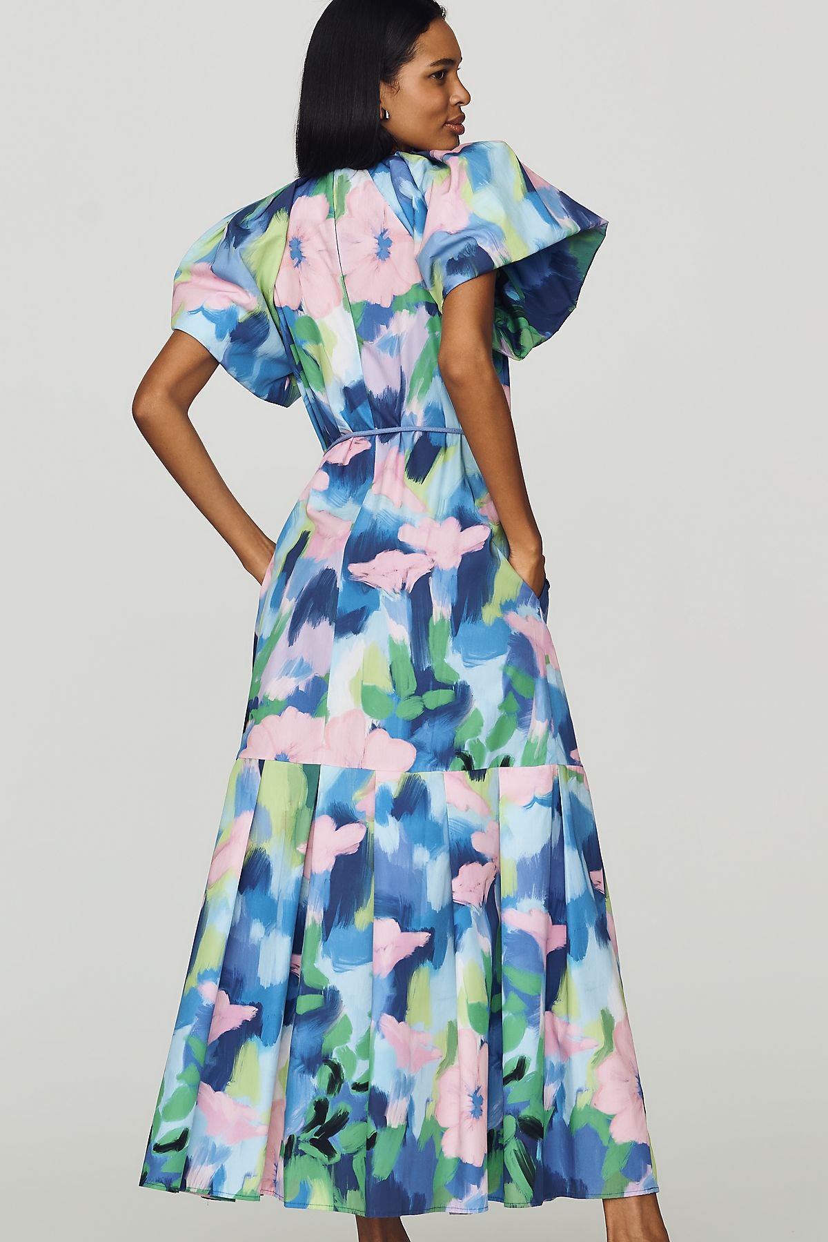 De Loreta Short-Sleeve Maxi Dress