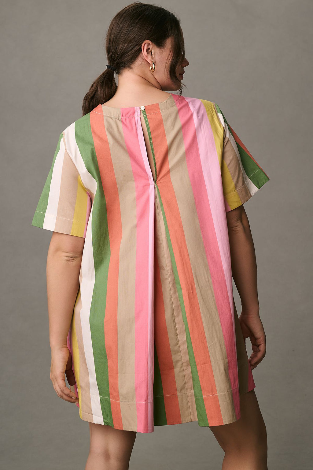 Emmy Short-Sleeve Swing Mini Dress by Maeve