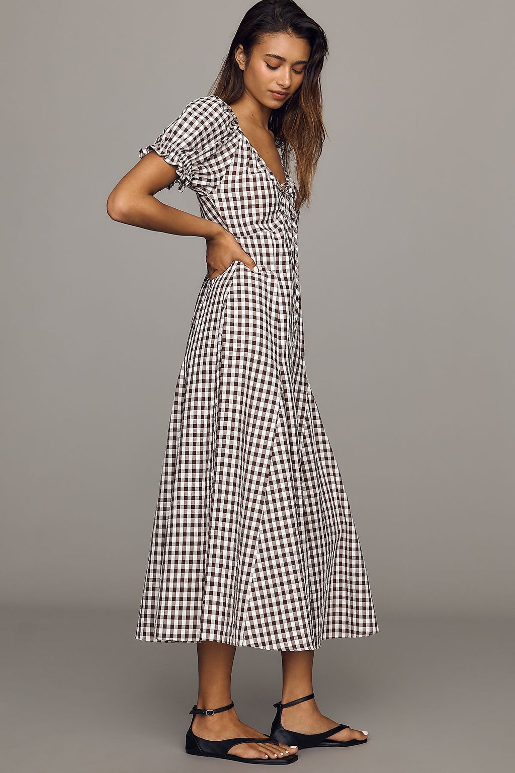 Maeve Puff Sleeve Midi Dress