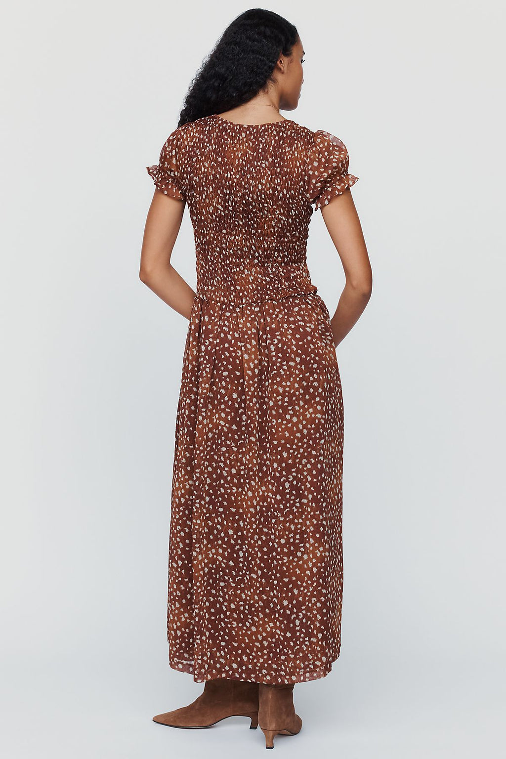 By Anthropologie Smocked Maxi Dress