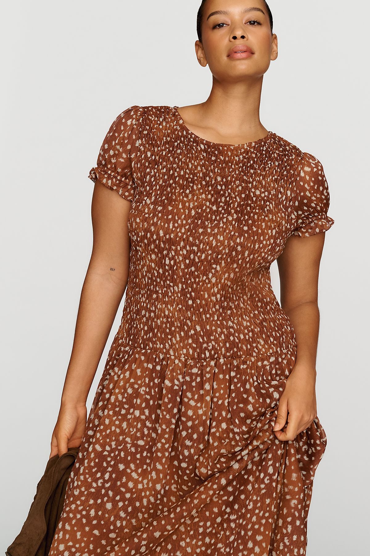 By Anthropologie Smocked Maxi Dress
