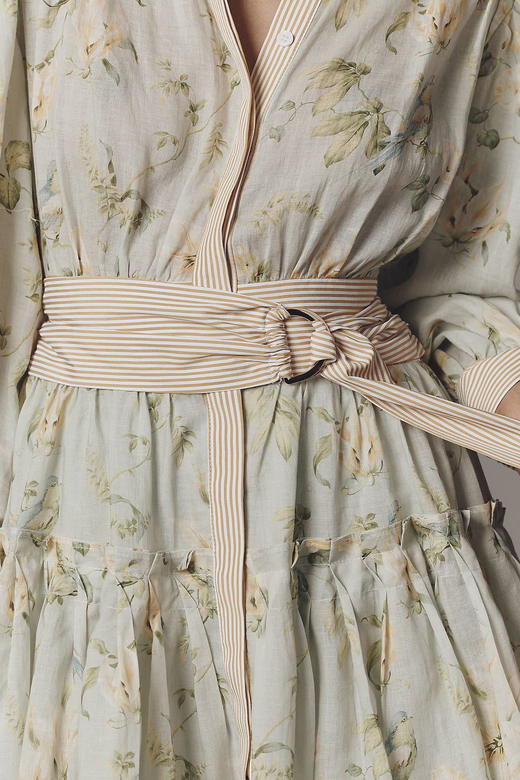 En Saison Rylee Long-Sleeve Belted Shirtdress