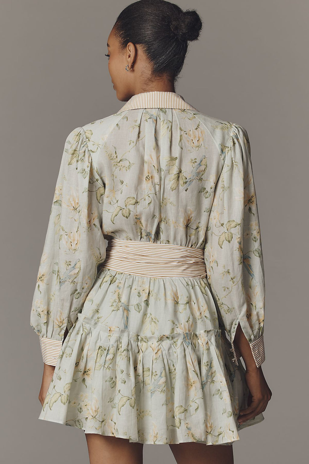 En Saison Rylee Long-Sleeve Belted Shirtdress