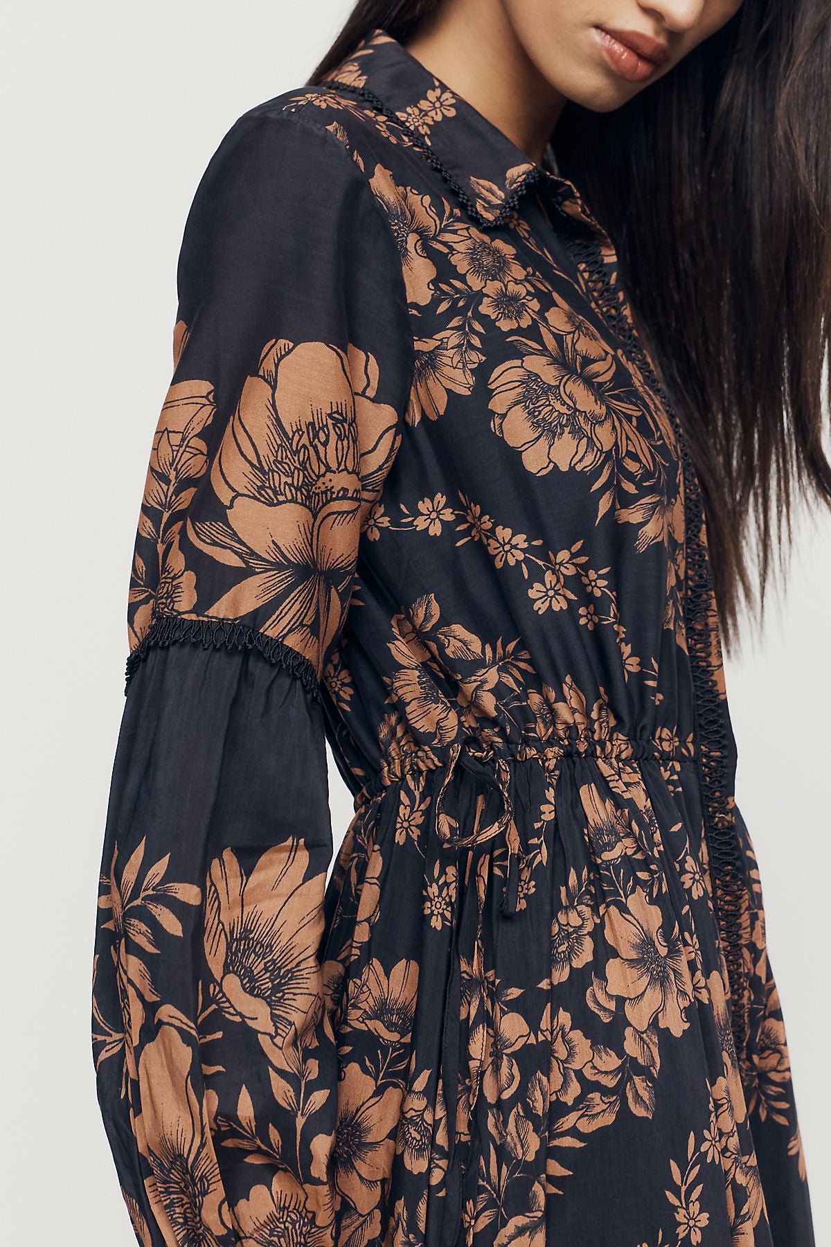 Eleanora Printed Buttondown Midi Shirtdress