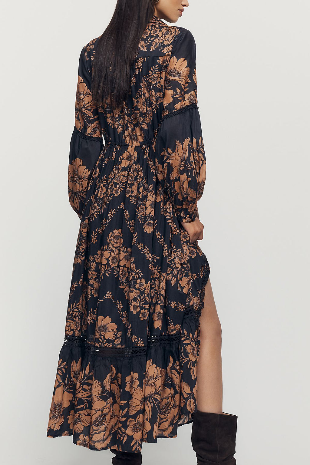 Eleanora Printed Buttondown Midi Shirtdress