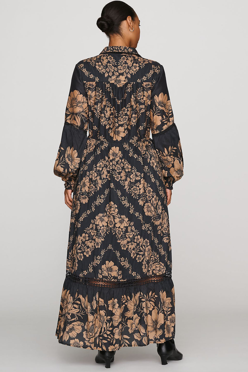 Eleanora Printed Buttondown Midi Shirtdress