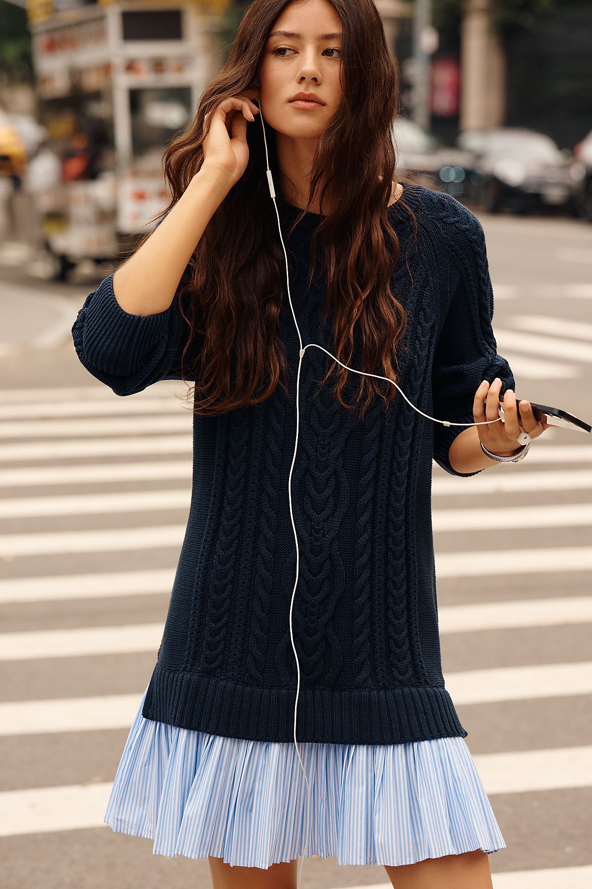 Delphine Sweater Twofer Mini Dress