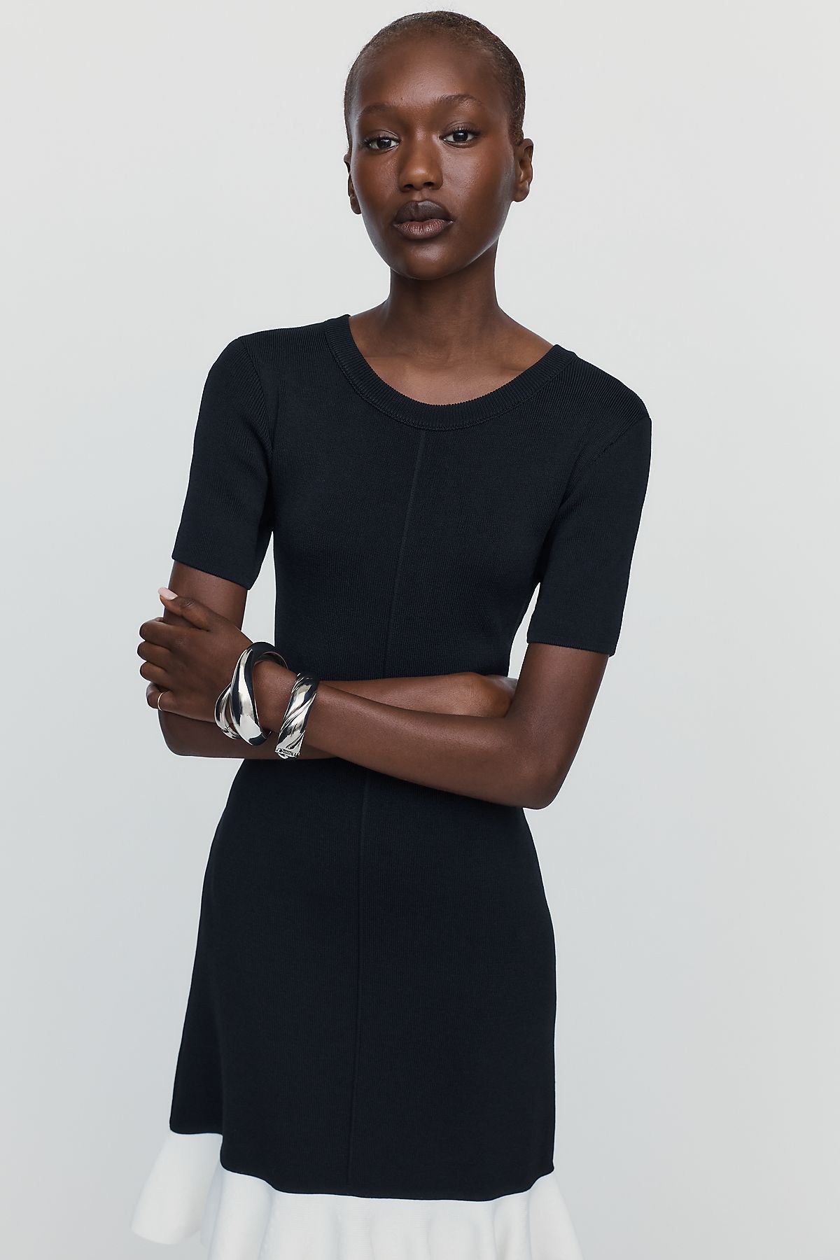 Maeve Mod Ruffled Mini Dress