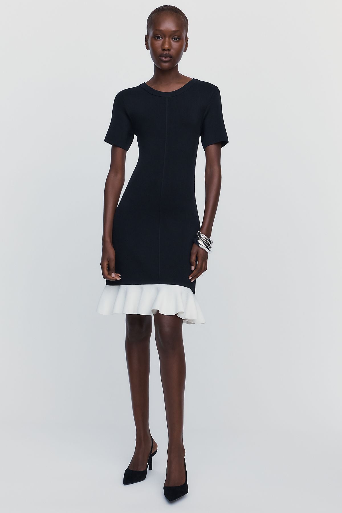 Maeve Mod Ruffled Mini Dress