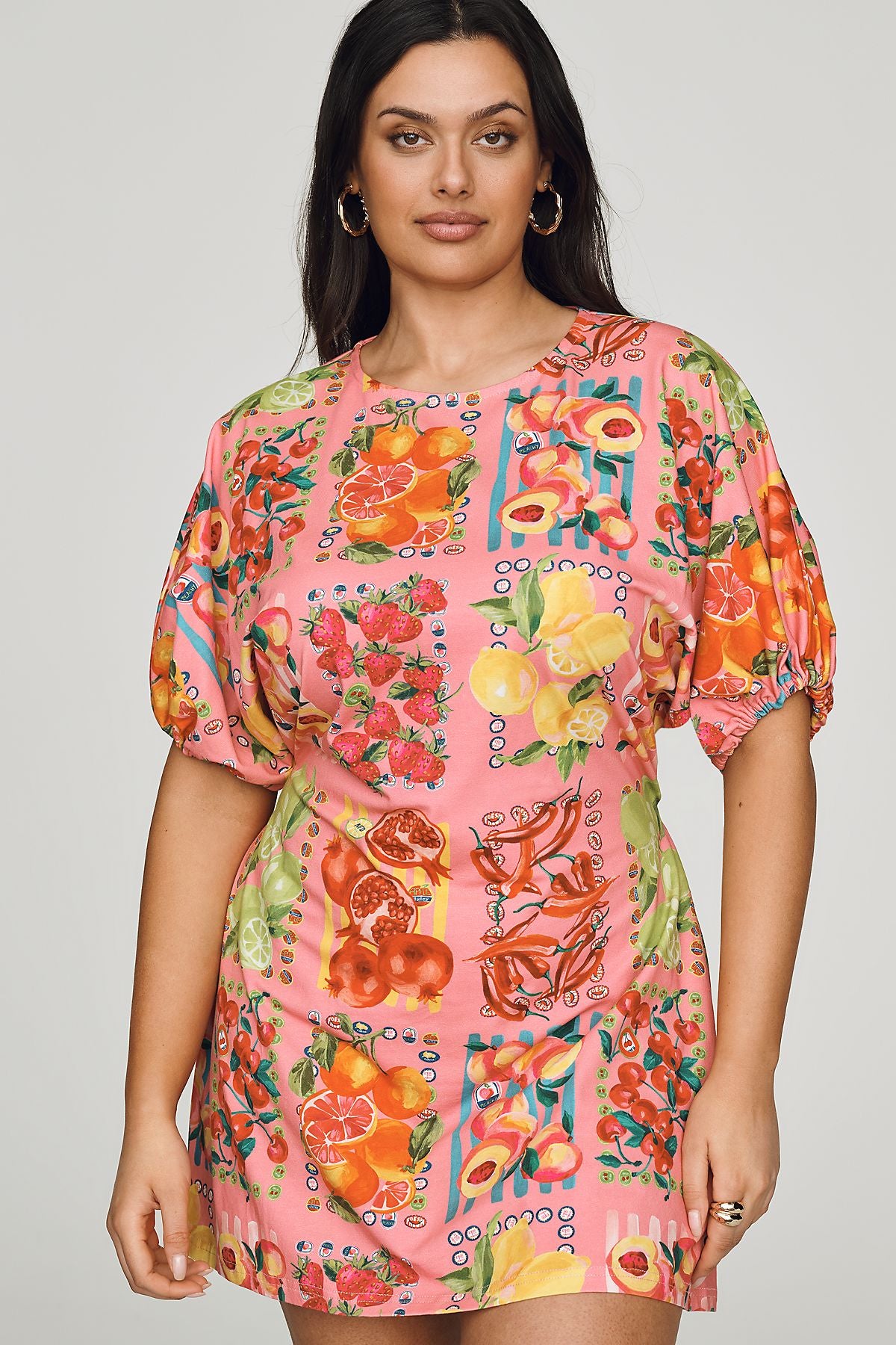 Never Fully Dressed Fruit Stamp Mini Dress