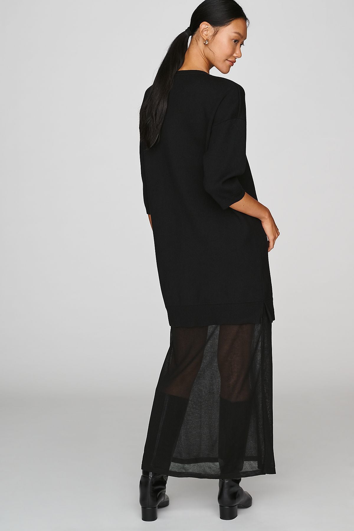 By Anthropologie Twofer Sheer Sweater Dress