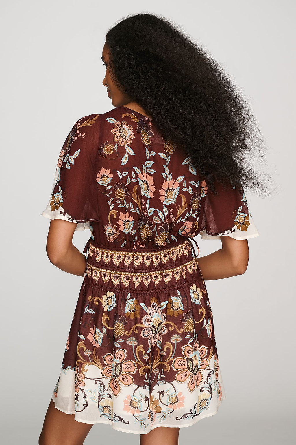 Anthropologie x Farm Rio Printed Flutter Sleeve Dress