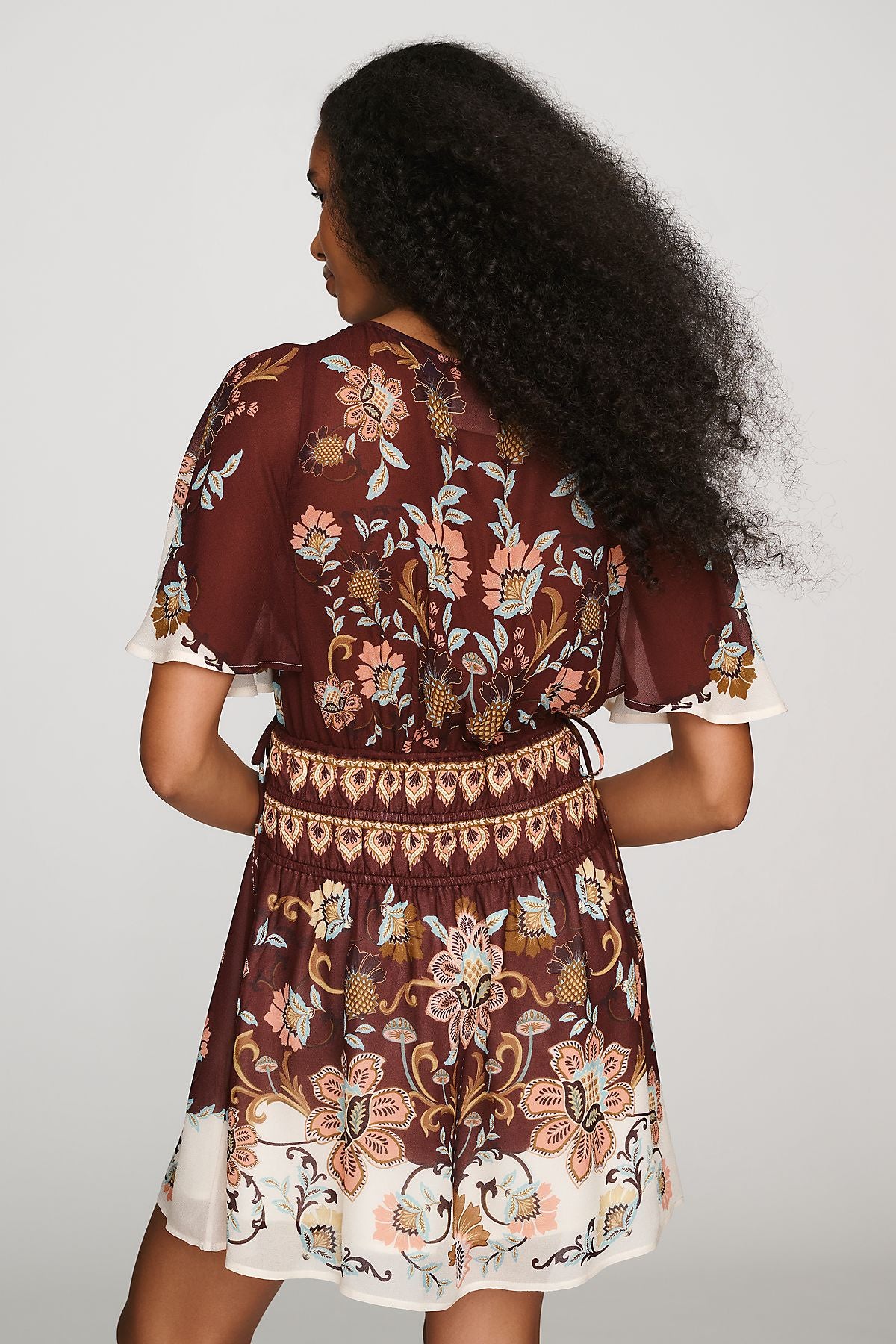 Anthropologie x Farm Rio Printed Flutter Sleeve Dress