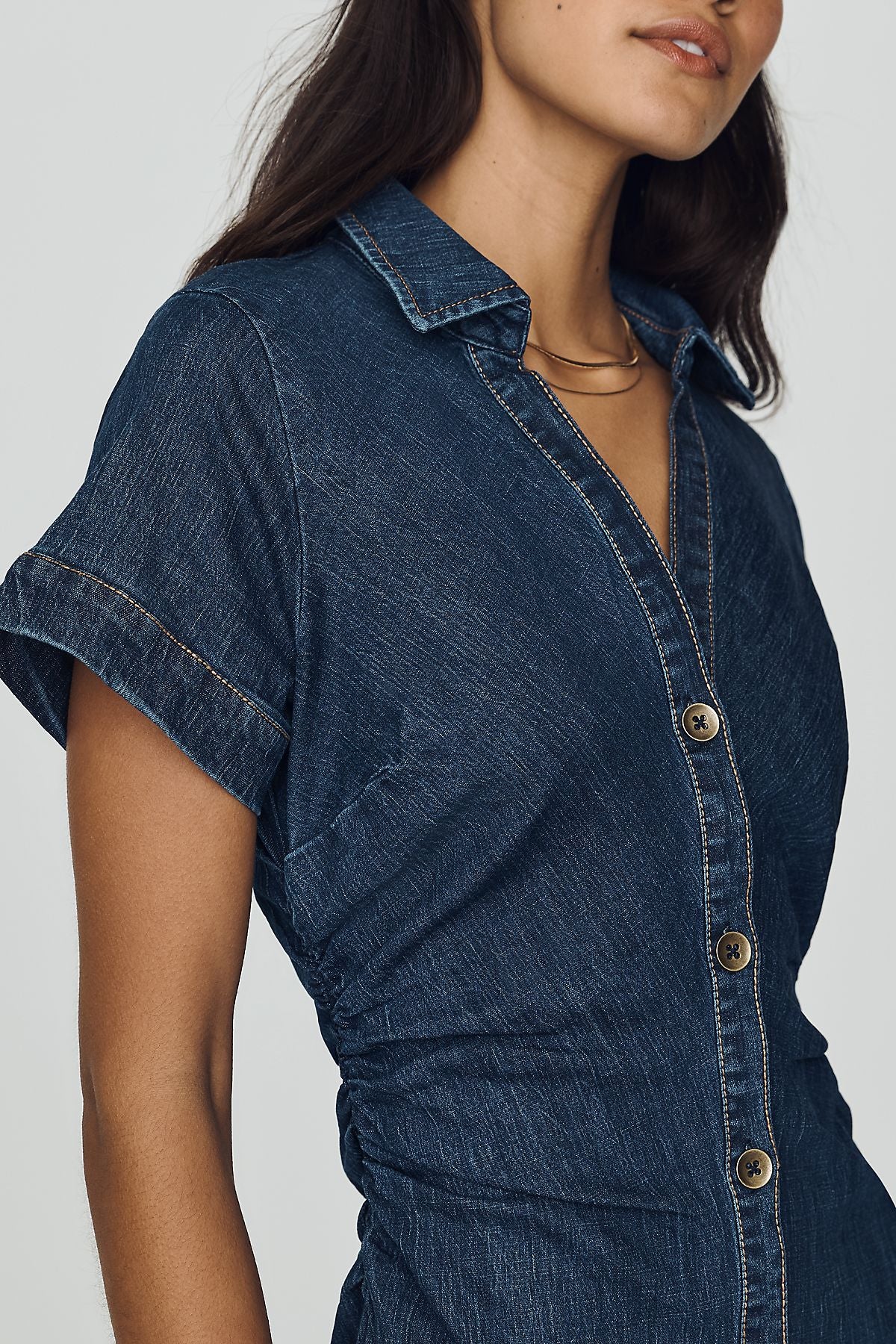 Pilcro Greer Denim Midi Shirtdress