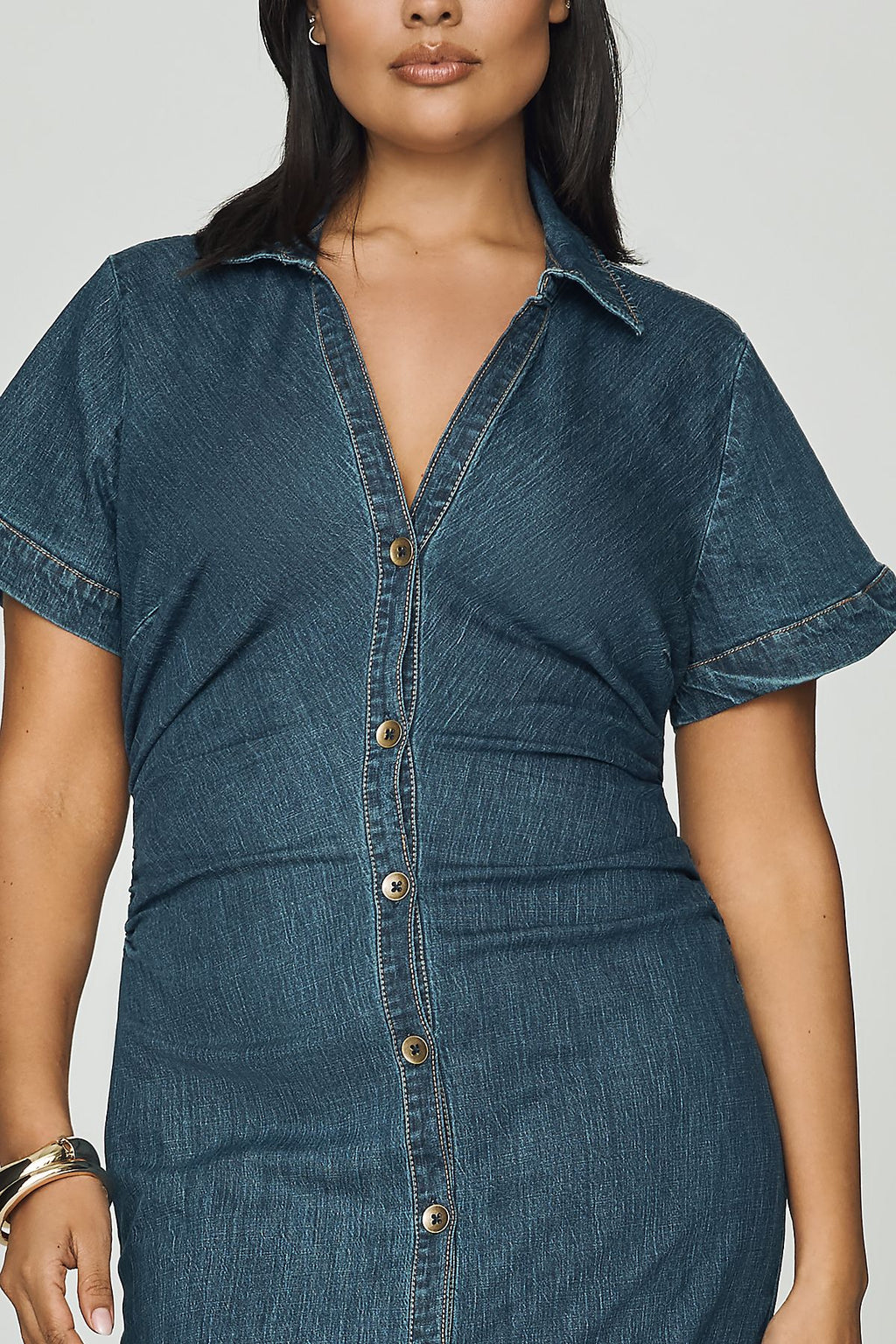 Pilcro Greer Denim Midi Shirtdress