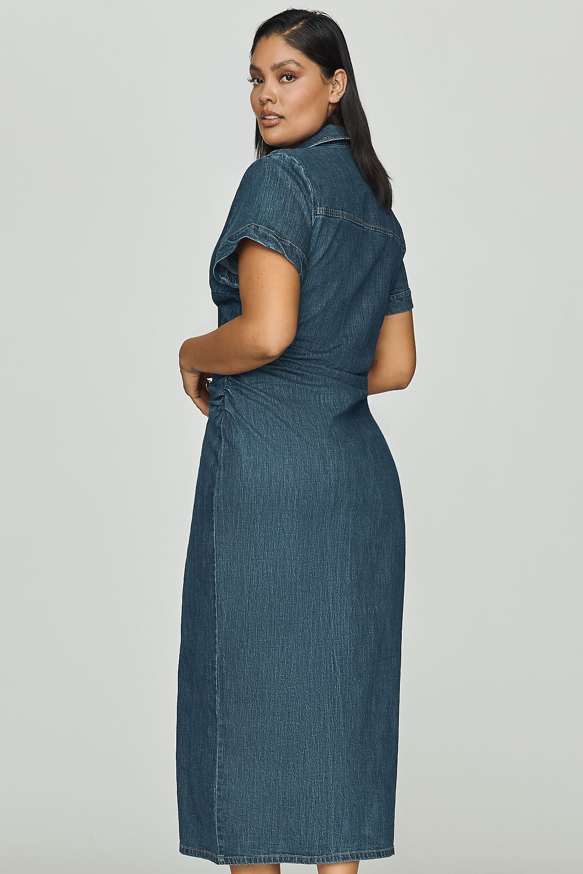 Pilcro Greer Denim Midi Shirtdress