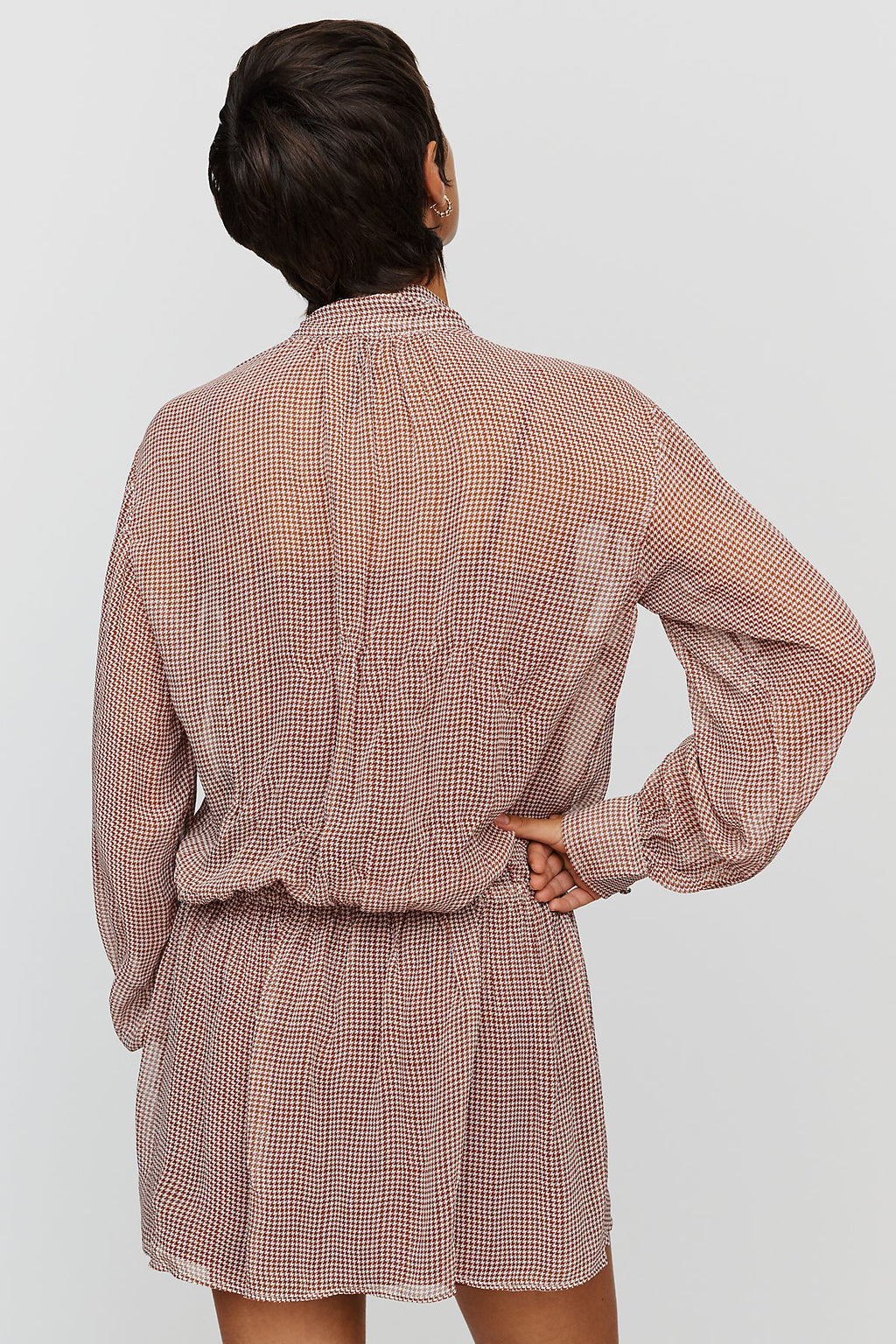 By Anthropologie Tie-Neck Mini Dress
