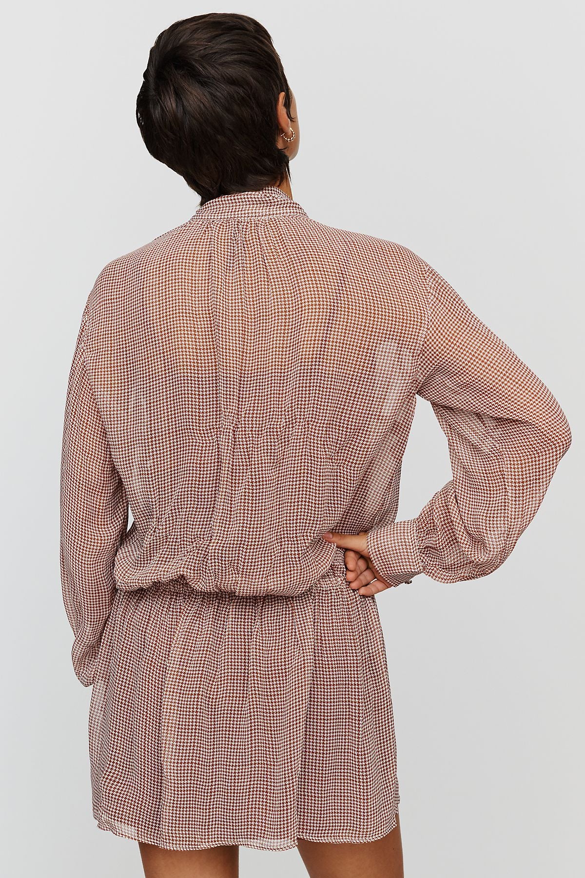 By Anthropologie Tie-Neck Mini Dress