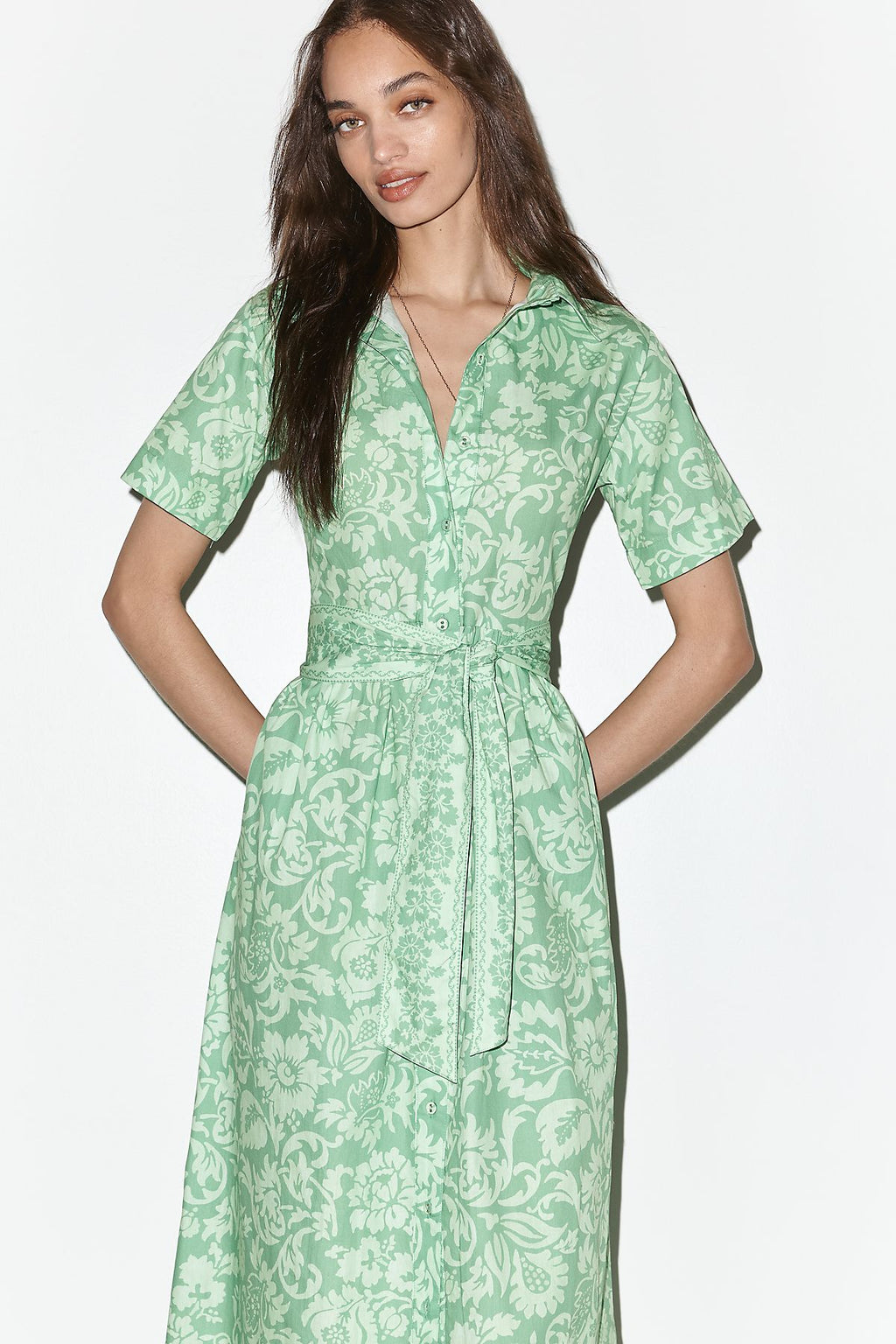 Beau & Ro Elle 100% Cotton Poplin Shirtdress