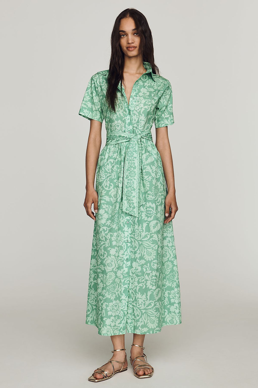 Beau & Ro Elle 100% Cotton Poplin Shirtdress