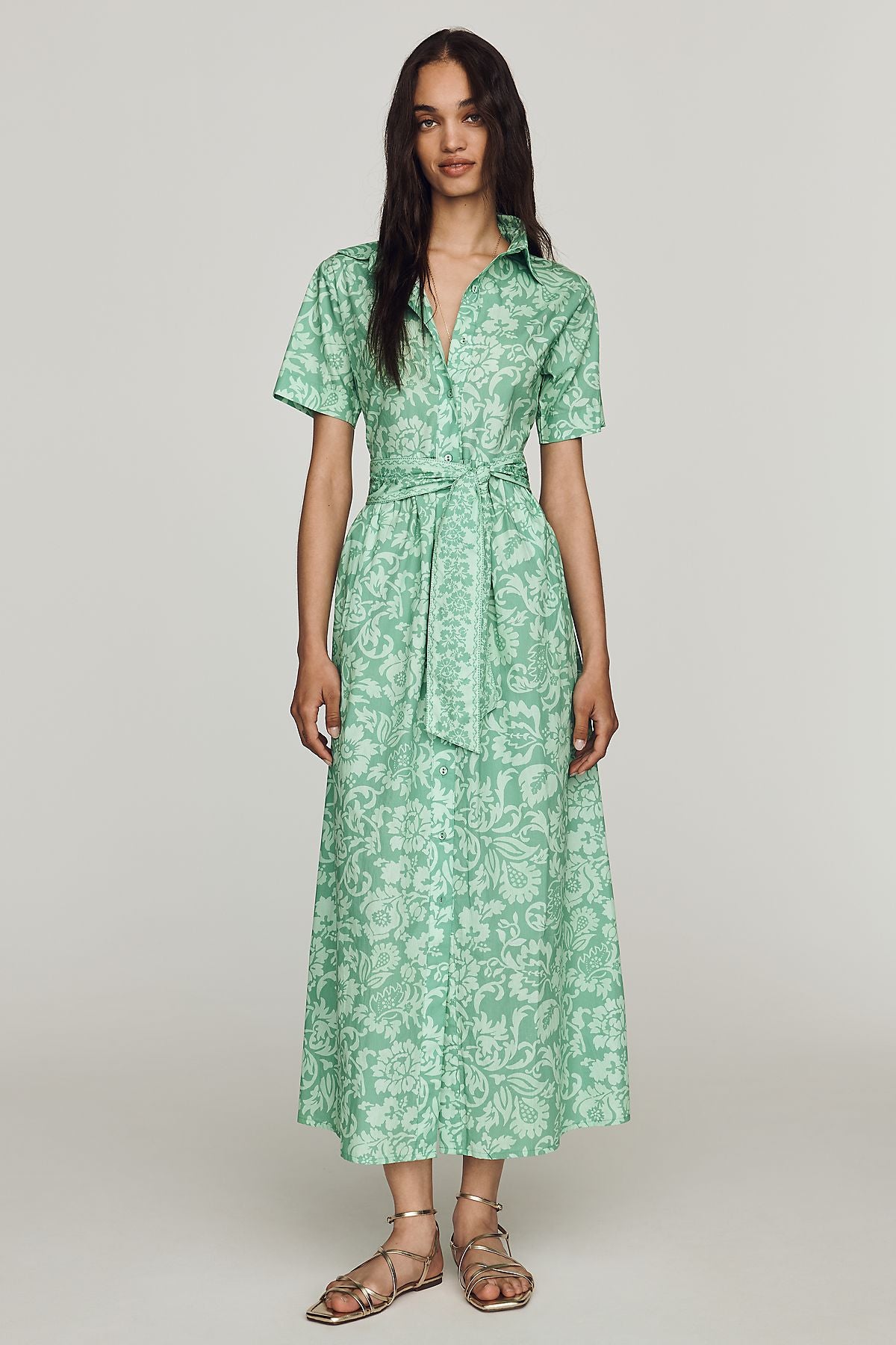 Beau & Ro Elle 100% Cotton Poplin Shirtdress