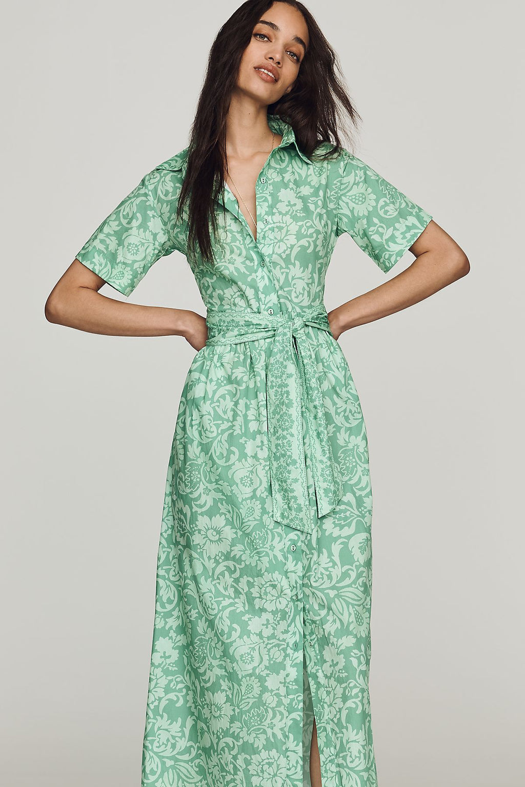Beau & Ro Elle 100% Cotton Poplin Shirtdress