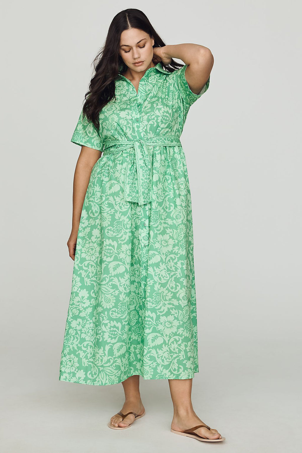 Beau & Ro Elle 100% Cotton Poplin Shirtdress
