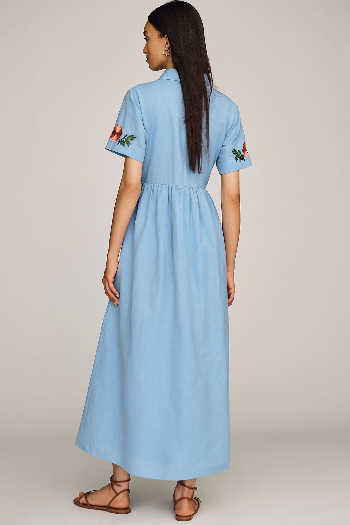 Beau & Ro Elle 100% Cotton Poplin Midi Dress