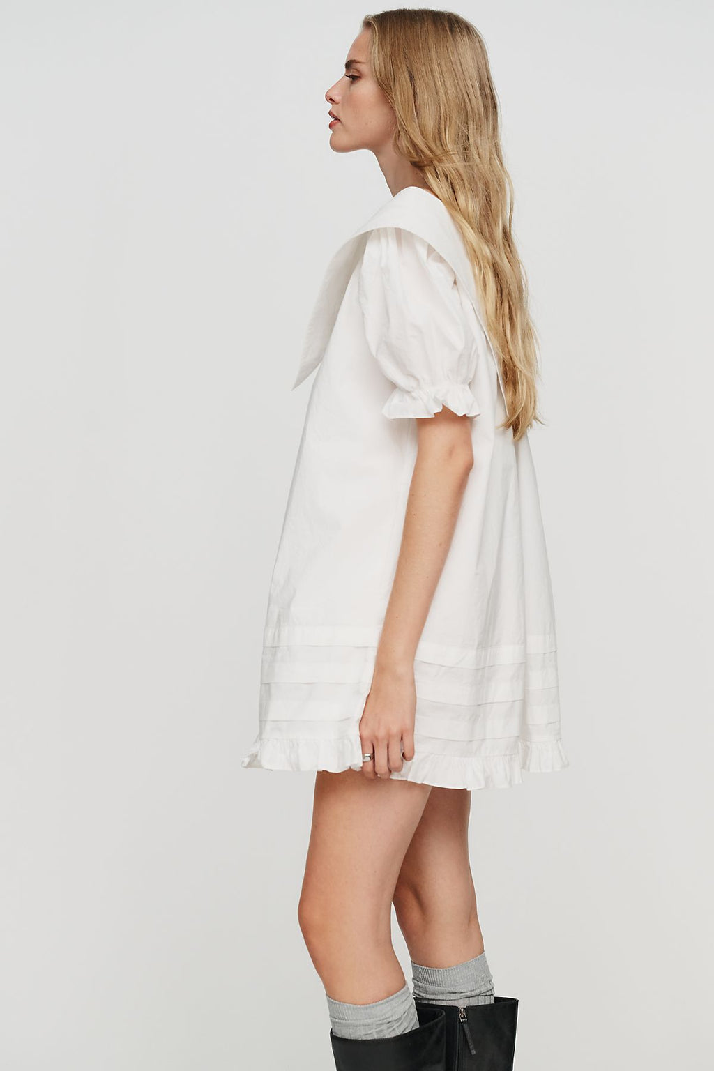 Lisa Says Gah 100% Cotton Puff-Sleeve Mini Dress