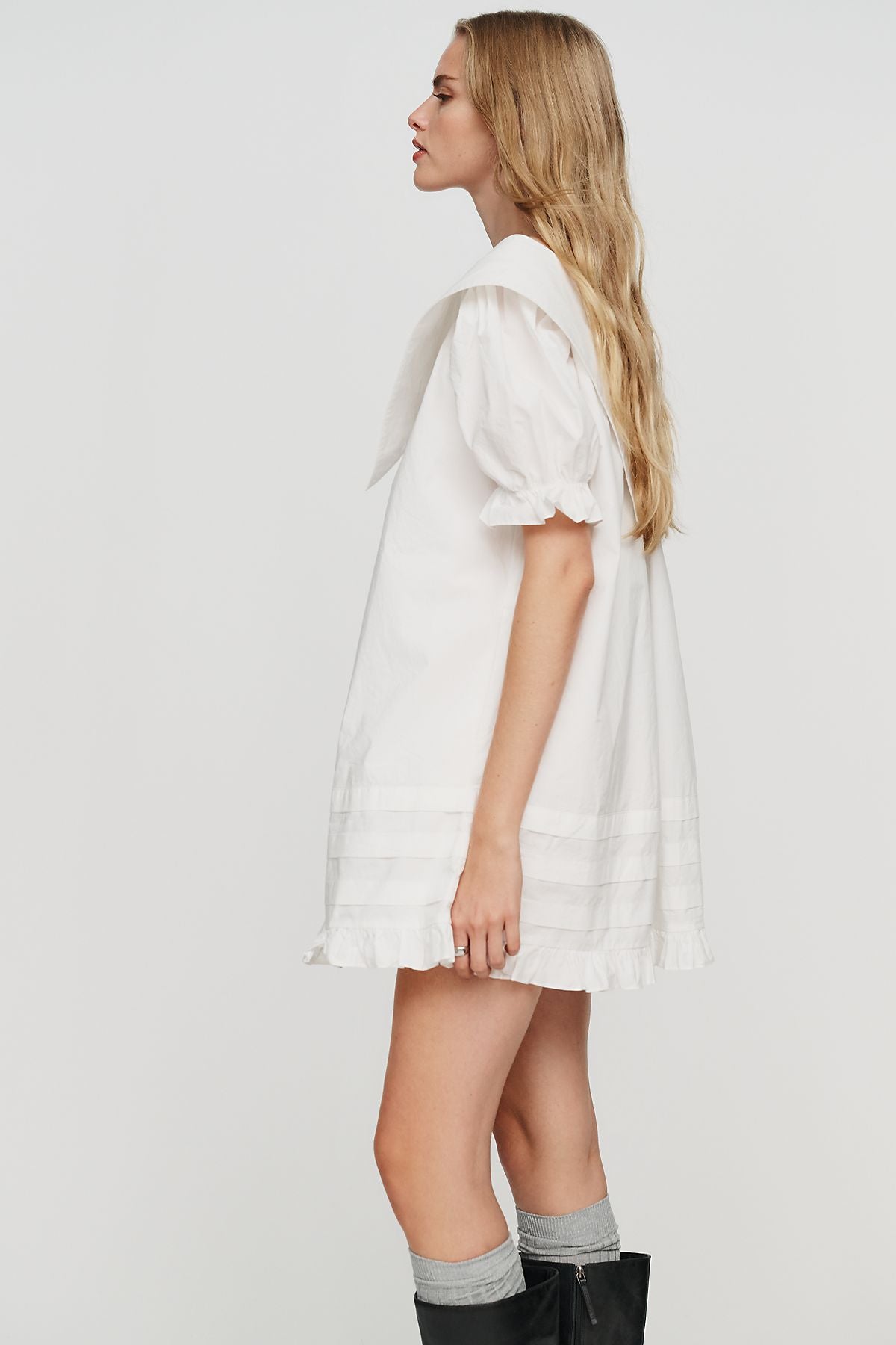 Lisa Says Gah 100% Cotton Puff-Sleeve Mini Dress
