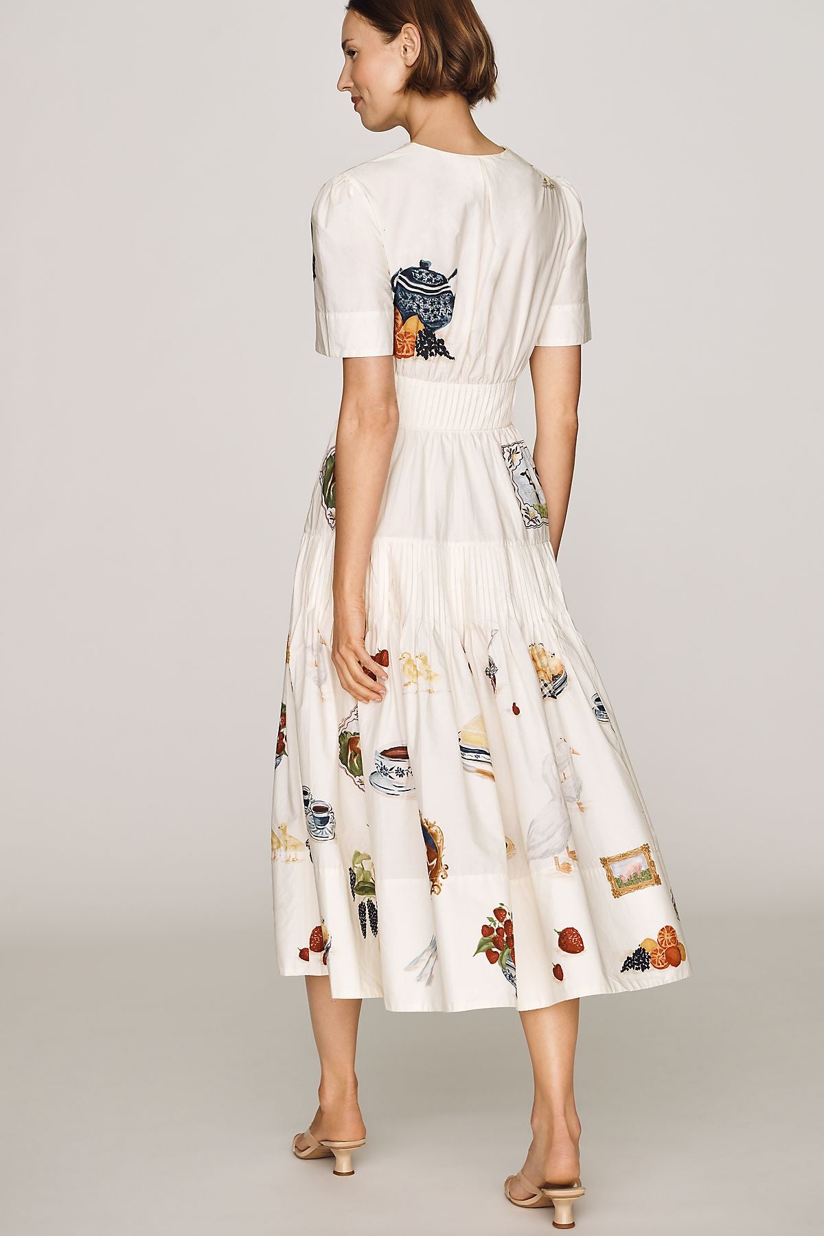 Farm Rio Country Table 100% Cotton Midi Dress