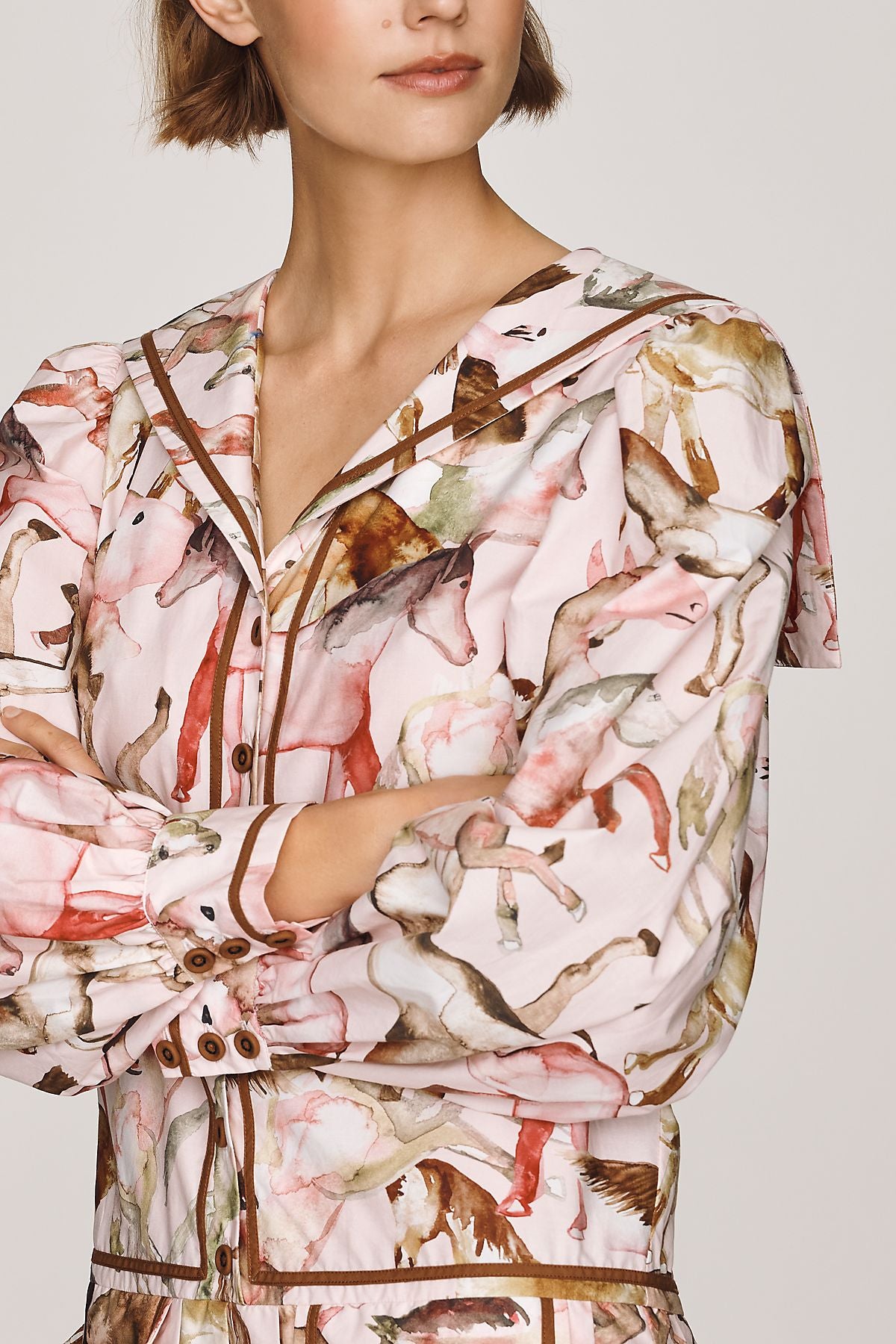 Farm Rio Equestrian 100% Cotton Light Mini Dress