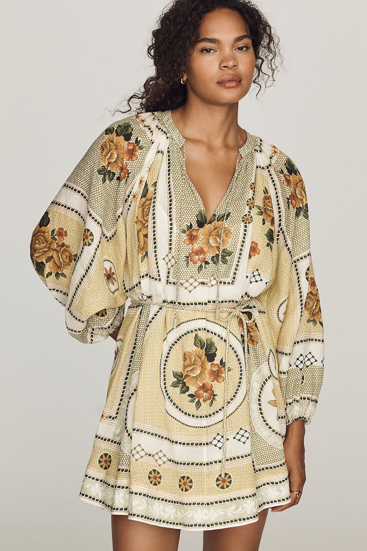 ALÉMAIS Dixie Long-Sleeve Mini Dress