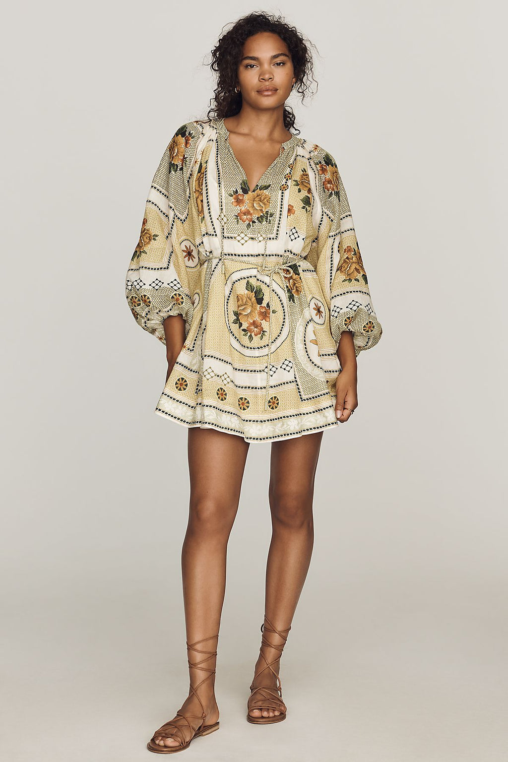 ALÉMAIS Dixie Long-Sleeve Mini Dress