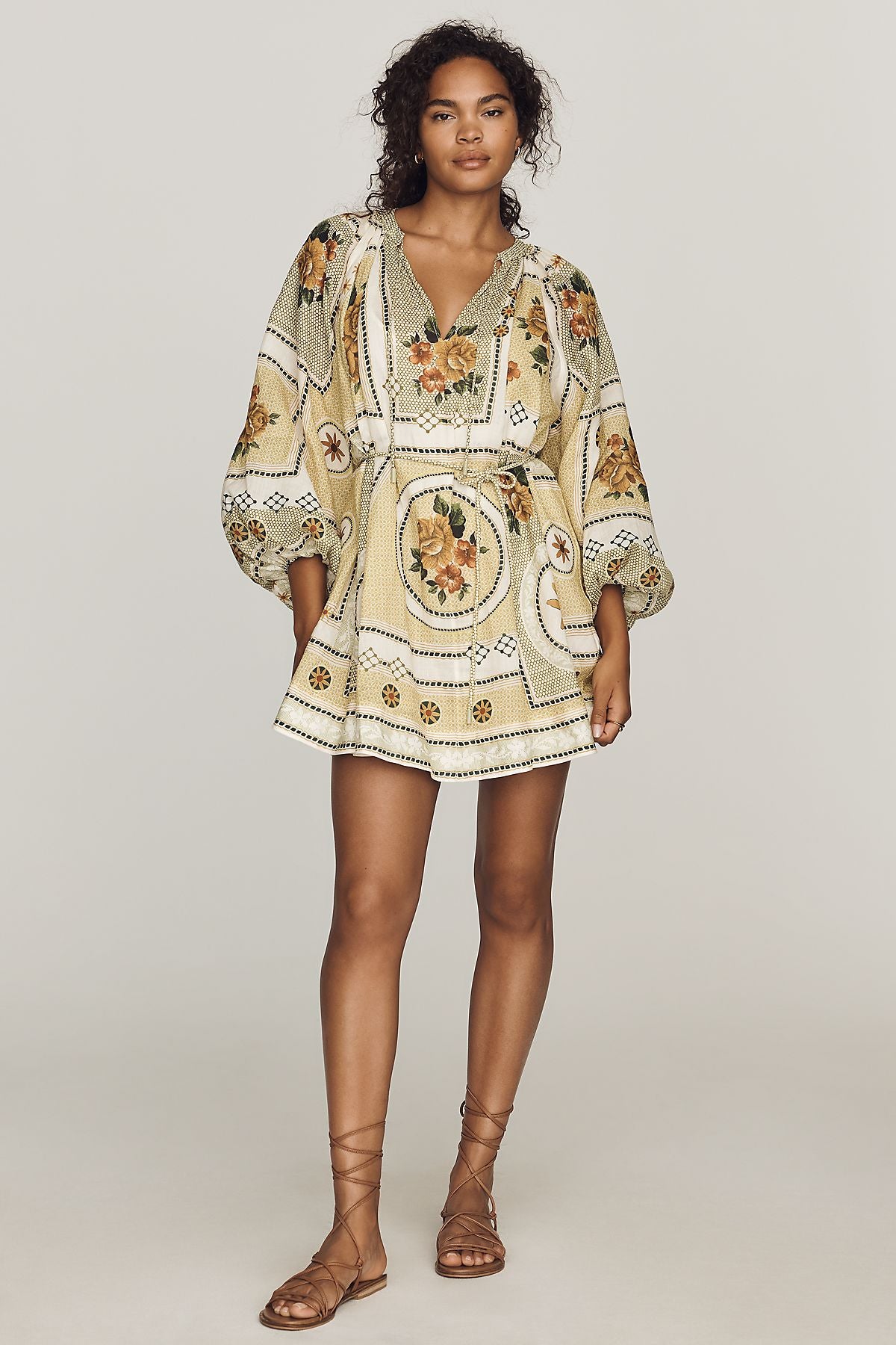 ALÉMAIS Dixie Long-Sleeve Mini Dress