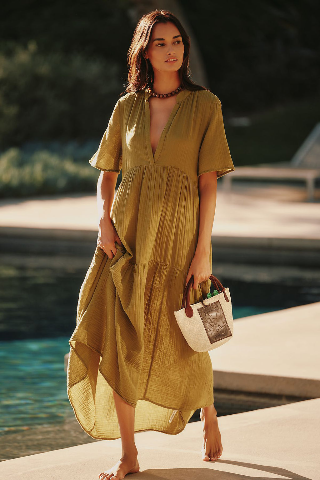 Celandine Kallie 100% Cotton Gauze Midi Dress