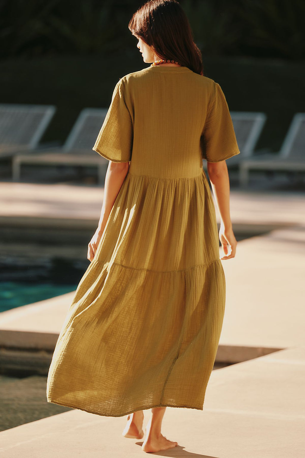 Celandine Kallie 100% Cotton Gauze Midi Dress
