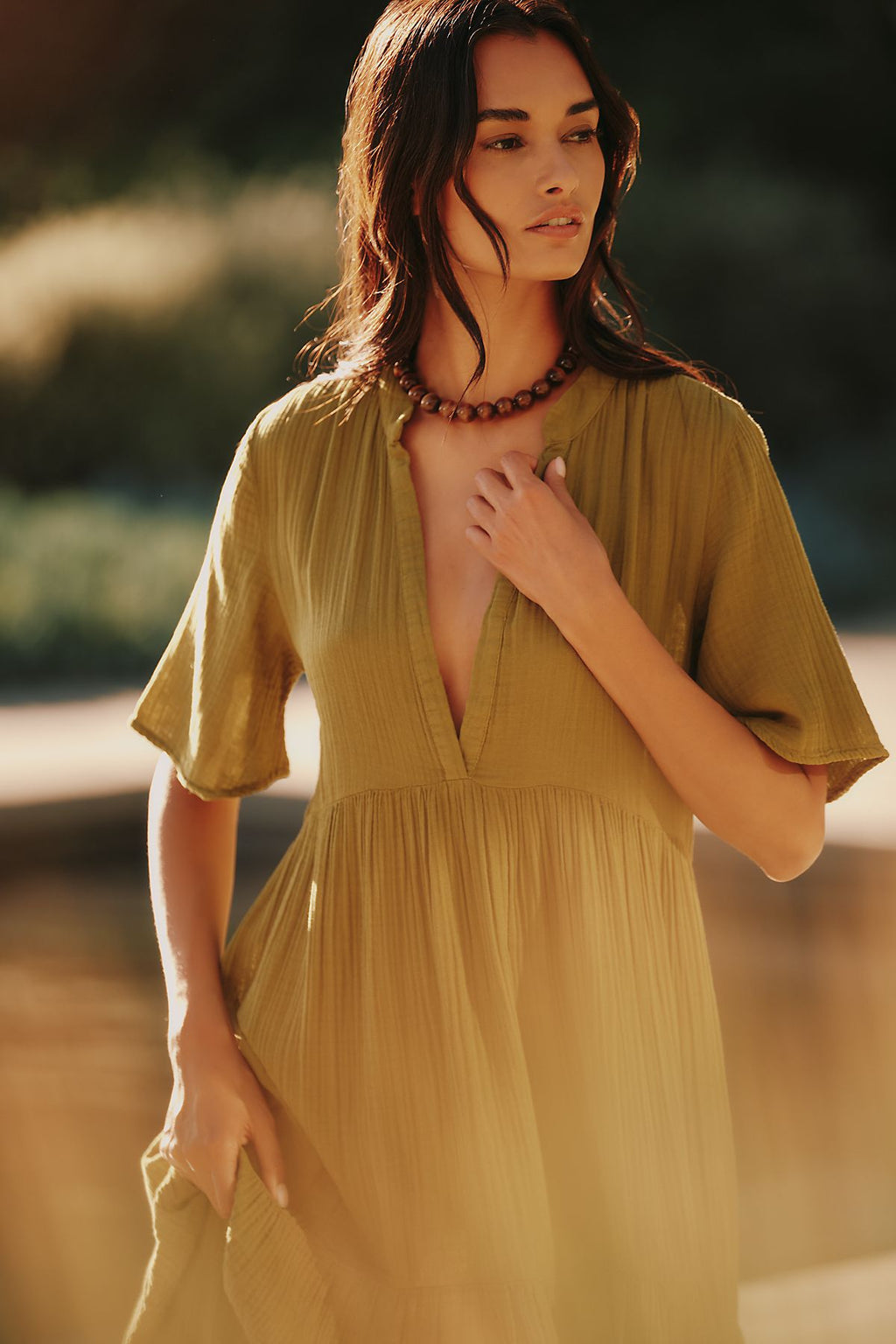 Celandine Kallie 100% Cotton Gauze Midi Dress