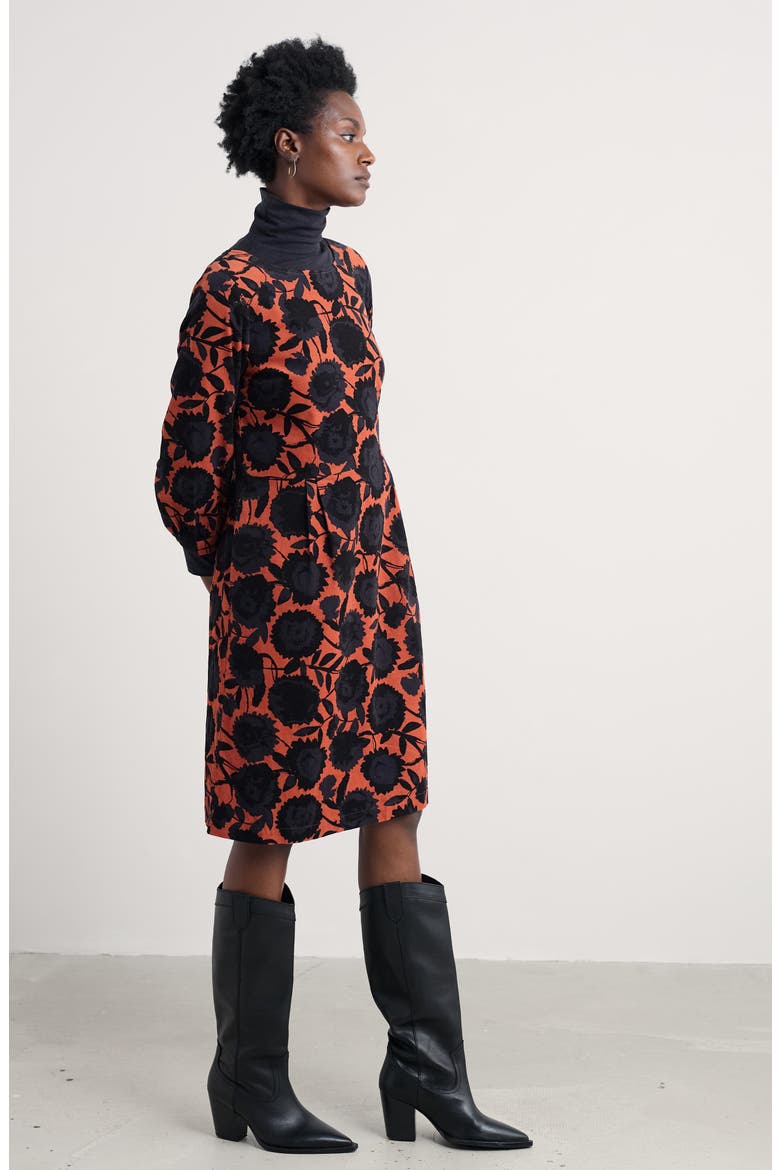 Herb Garden Floral Corduroy Dress