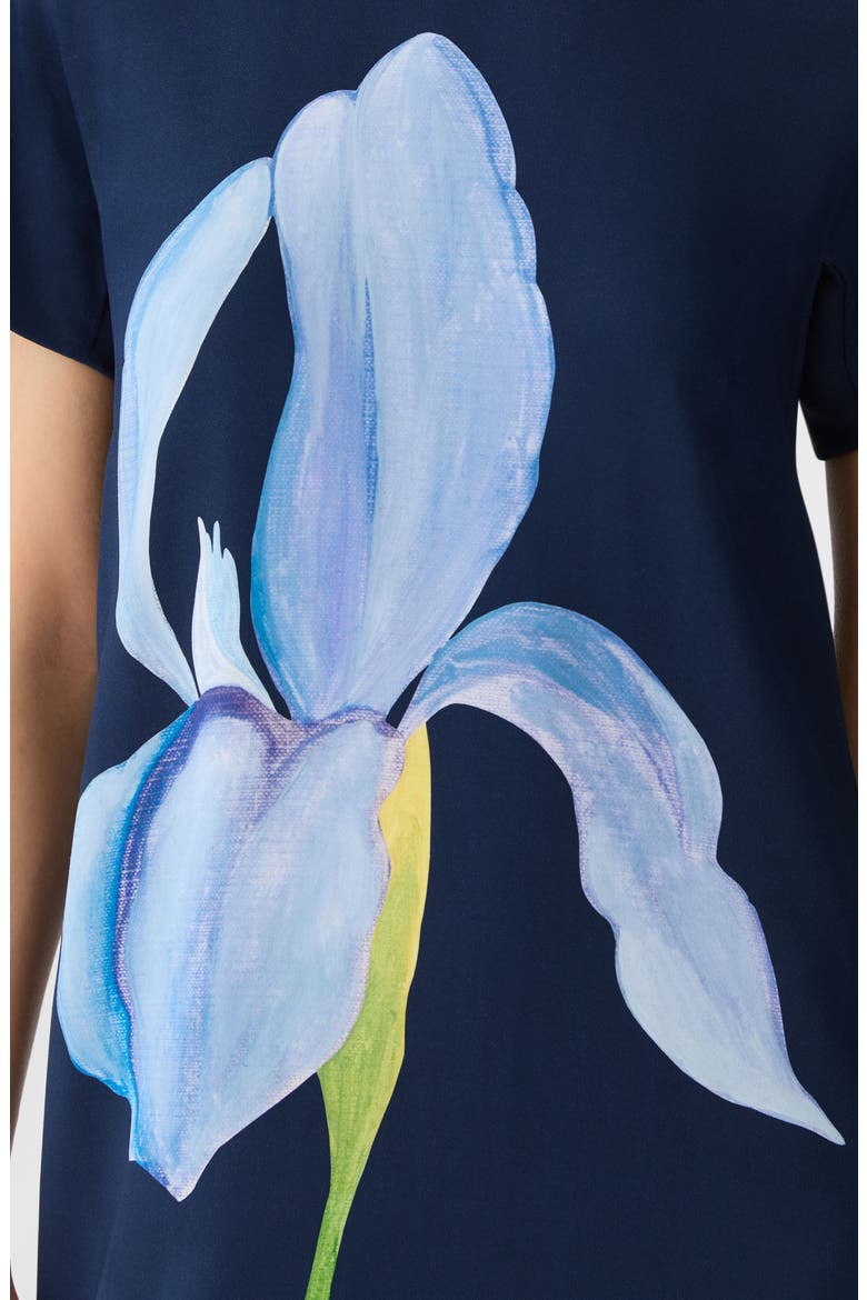 Iris Print Cady Gown