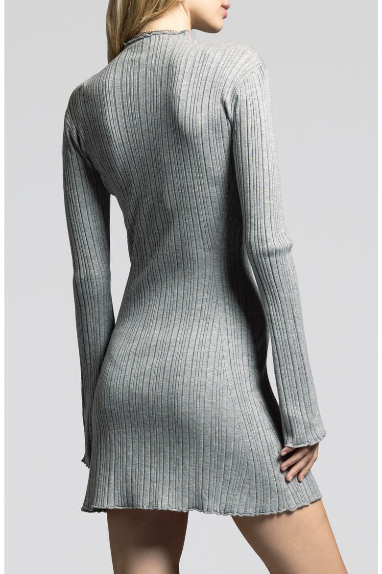 Mirren Long Sleeve Ribbed Sweater Dress