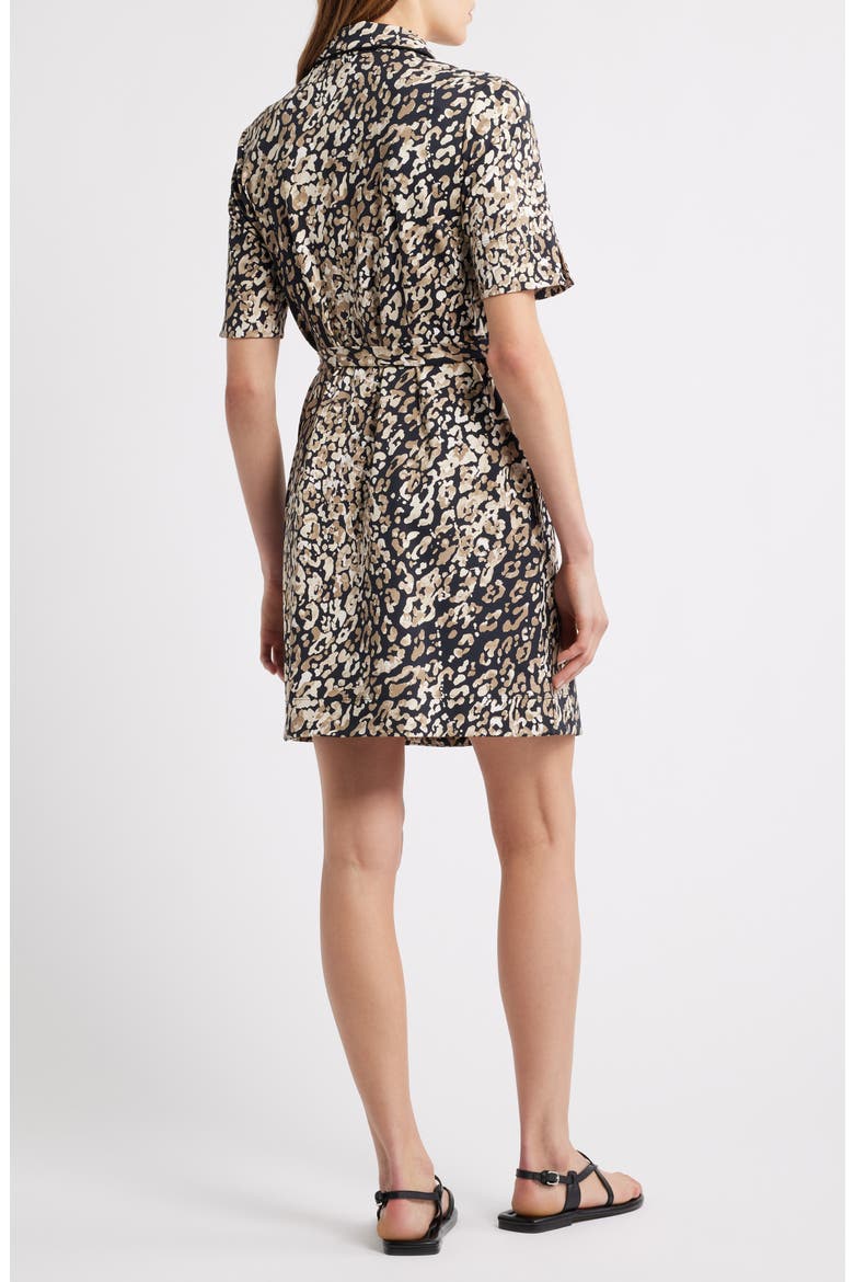 Aubrey Spot Tie Waist Shirtdress