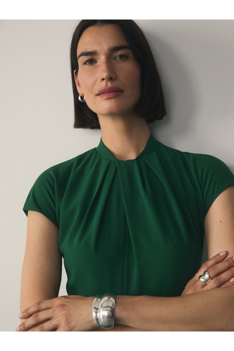 Rossano Short Sleeve High Neck Dress