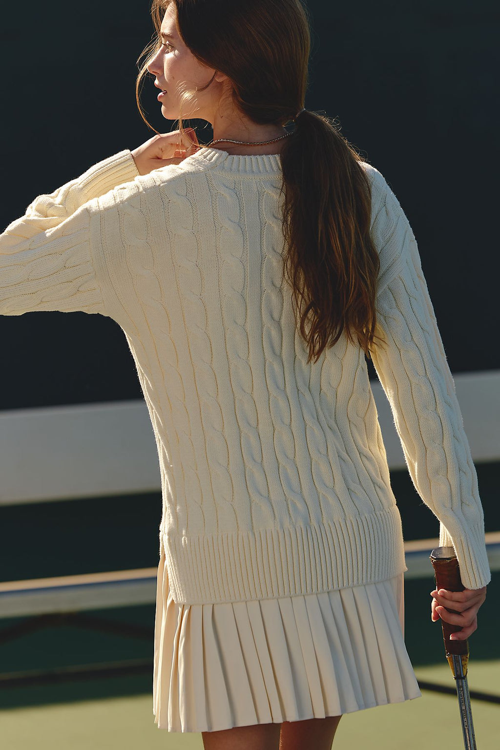 English Factory Pleated Twofer Mini Dress