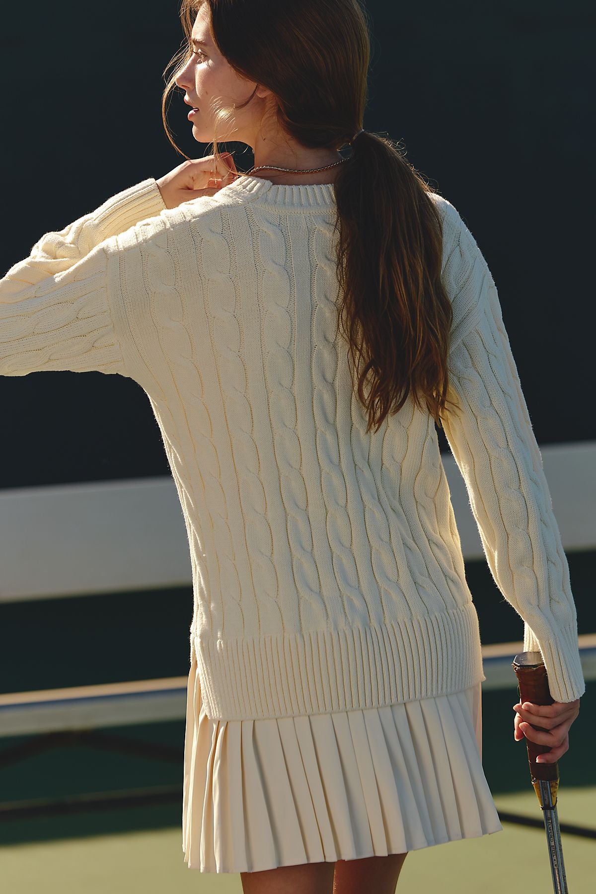 English Factory Pleated Twofer Mini Dress